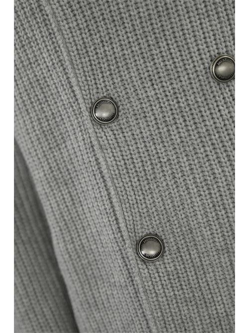 Cardigan in lana e cashmere grigio BRUNELLO CUCINELLI | M3655501CBP08